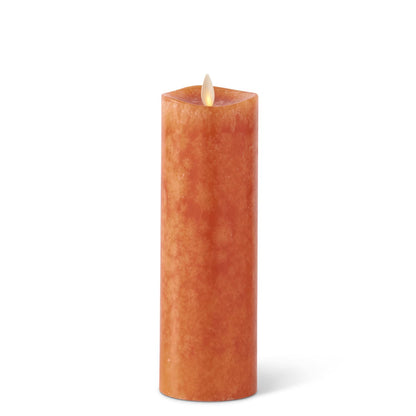 Orange Slim Indoor Pillar Candle