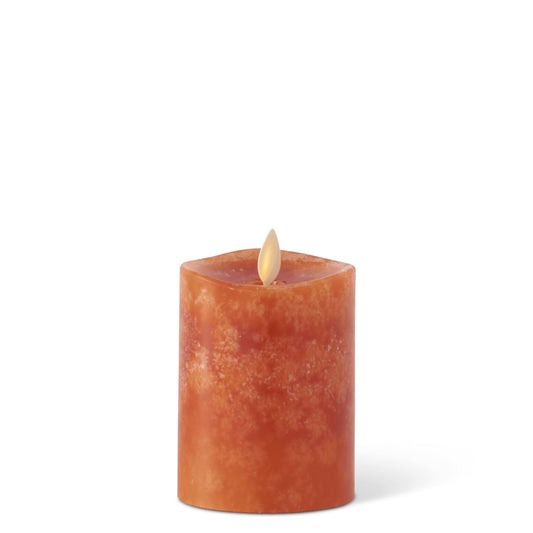 Orange Slim Indoor Pillar Candle 3"