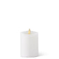 WHITE PILLAR LUMINARA CANDLE 3.5"