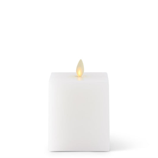 WHITE SQUARE LUMINARA CANDLES 3"