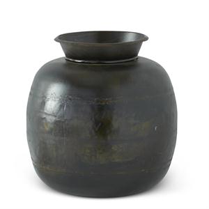 BROWN POT BELLY VASES