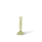 GREEN GLASS TAPER CANDLEHOLDERS