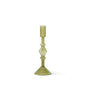 GREEN GLASS TAPER CANDLEHOLDERS