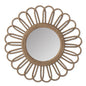 METAL JUTE WRAPPED LOOP FLOWER MIRROR
