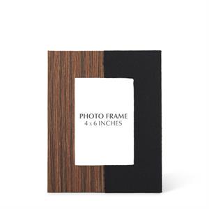 WOOD & BLACK FABRIC FRAMES