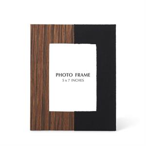 WOOD & BLACK FABRIC FRAMES