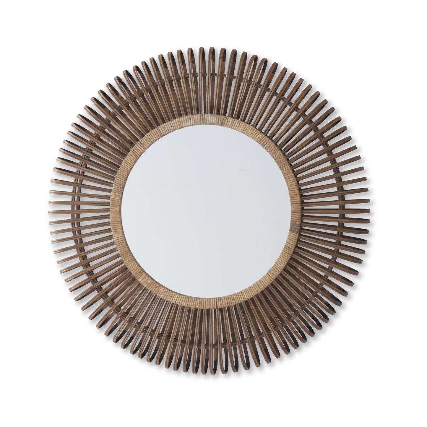 ROUND BAMBOO SLAT MIRROR