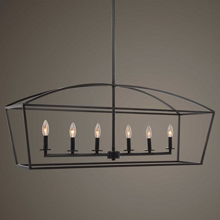 CLAYTON 6 LT LINEAR CHANDELIER