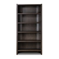 BLACK RUBBED OAK BOOKCASE