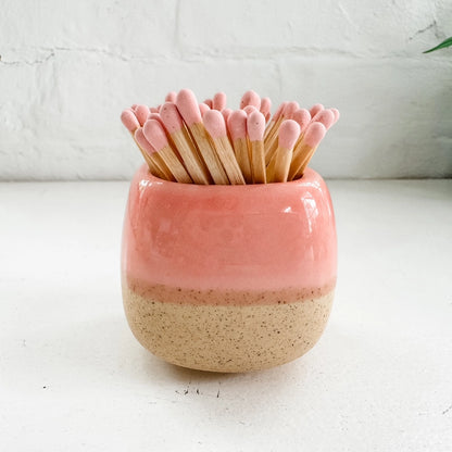 CERAMIC MATCH HOLDER WITH MATCHES