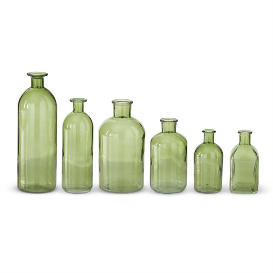 GREEN GLASS BOTTLES