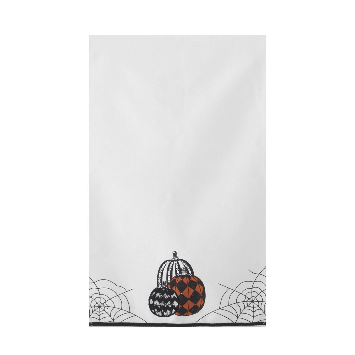 WHITE HALLOWEEN PUMPKIN HAND TOWEL