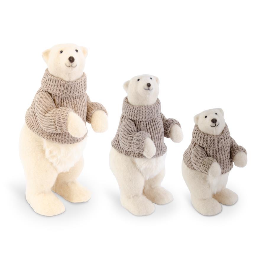 FUR POLAR BEARS IN SWEATERS