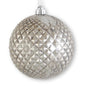 GLITTERED METALLIC PEWTER EMBOSSED ORNAMENT