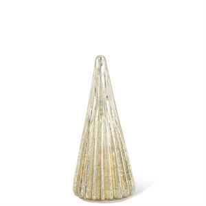 RIBBED GOLD LED MERCURY GLASS TREES