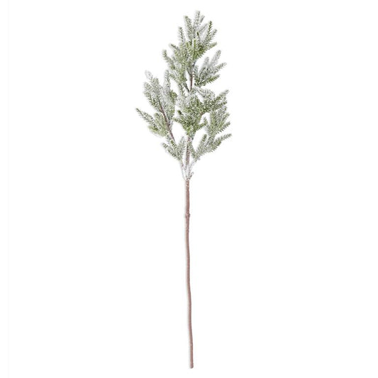 31" GLITTERED SNOWY FLOCKED PINE STEM