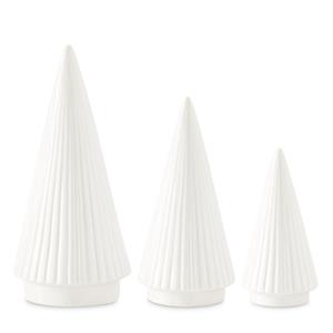 VERTICAL RIBBED WHITE CERAMIC TREES – Allure