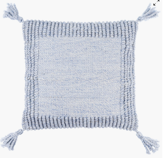 ALARIC LIGHT BLUE 18X18 PILLOW