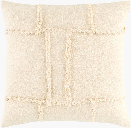CREAM COTTON PATTERN PILLOW