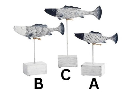 ANTIQUE FISH STATUES