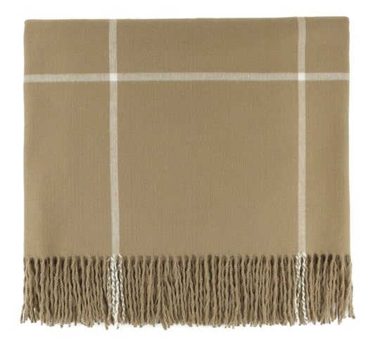 GLASGOW THROW- CAMEL