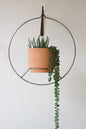 ROUND HANGING CLAY PLANTER