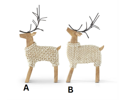 RESIN DEER IN SWEATERS