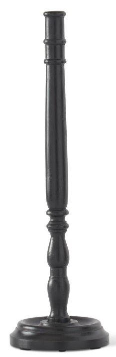 BLACK WOOD TAPER CANDLEHOLDERS