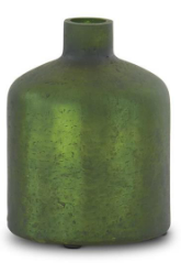 ANTIQUE GREEN MATTE VASES