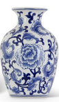 PORCELAIN BLUE & WHITE CHINOISERIE WALL VASES