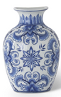 PORCELAIN BLUE & WHITE CHINOISERIE WALL VASES