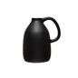 CERAMIC VASE WITH HANDLE, MATTE BLACK