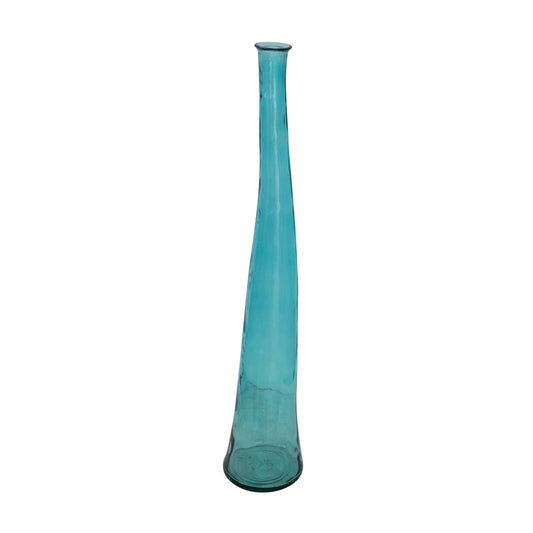 TURQUOISE GLASS VASE