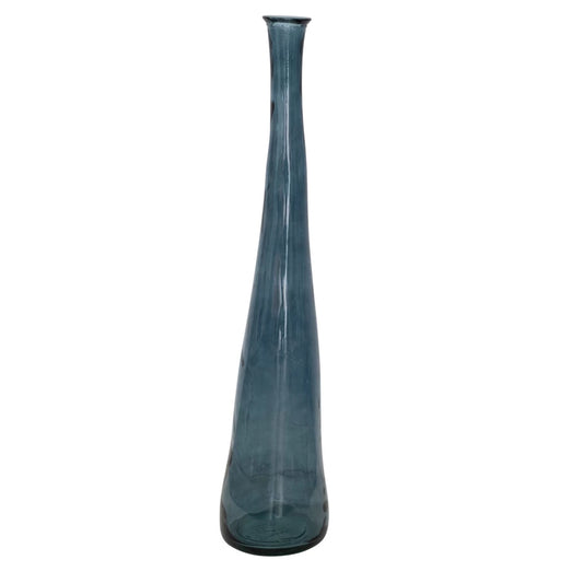 RECYCLED BLUE GLASS VASE