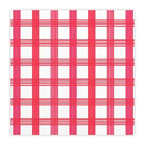 GINGHAM RED NAPKINS