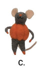 WOOL FELT MOUSE IN COSTUME