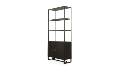 SIERRA BLACK WOOD BOOKSHELF