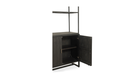 SIERRA BLACK WOOD BOOKSHELF