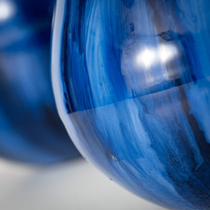 COBALT BLUE IRIDESCENT VASES