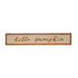 HELLO PUMPKIN EMBOSSED ENAMELED METAL WALL SIGN