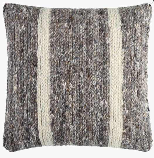 DERBY GREY PILLOW 18X18