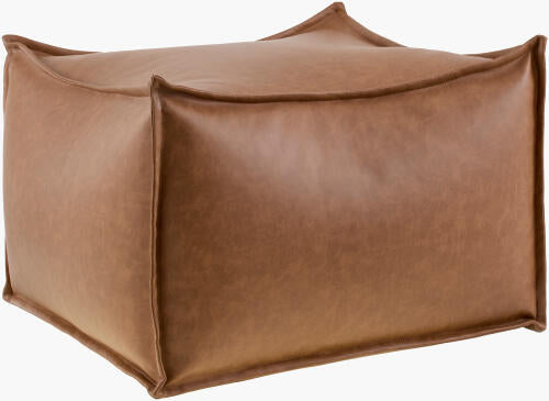 CARMEL LEATHER POUF