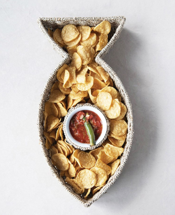 SEAGRASS FISH SHAPED CHIP & DIP BOWL