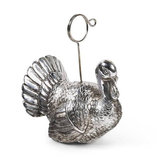 SILVER TURKEY CARD HOLDERS