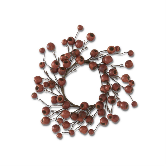 BROWN POD CANDLE RING/WREATH