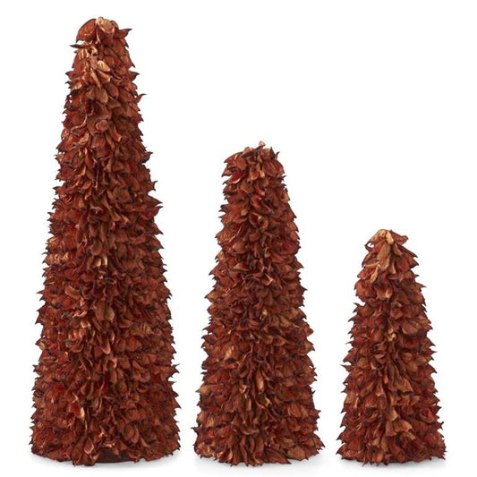 BURNT ORANGE POD CONE TREES