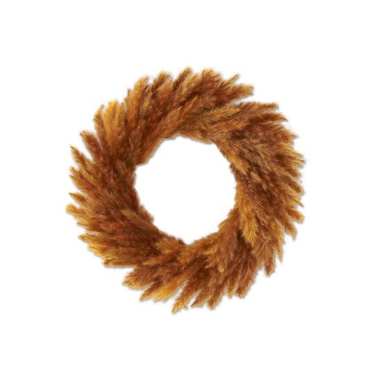 LARGE ORANGE PAMPAS GRASS CANDLE RING