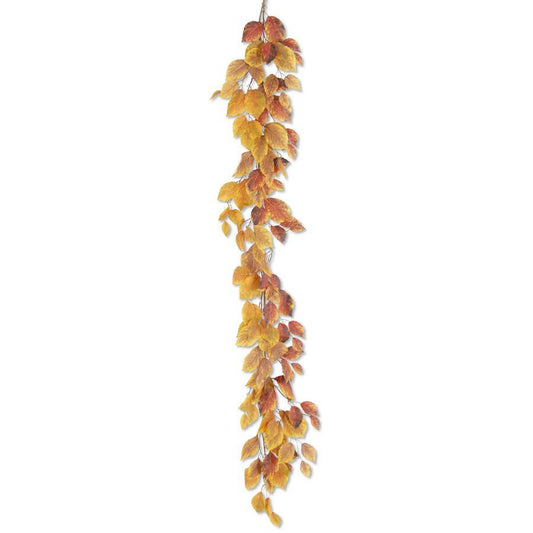 GOLDEN YELLOW & RUST BIRCH LEAVES GARLAND