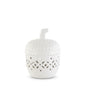 WHITE CERAMIC LED CUTOUT ACORN