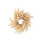 FLOCKED LIGHT BROWN PAMPAS GRASS CANDLE RING